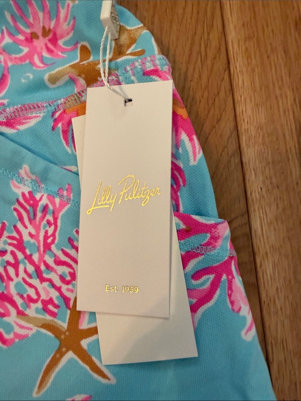 🌸🌸NWT Lilly Pulitzer Turquoise and Hot Pink Coral Print Skirt - Picture 4 of 6